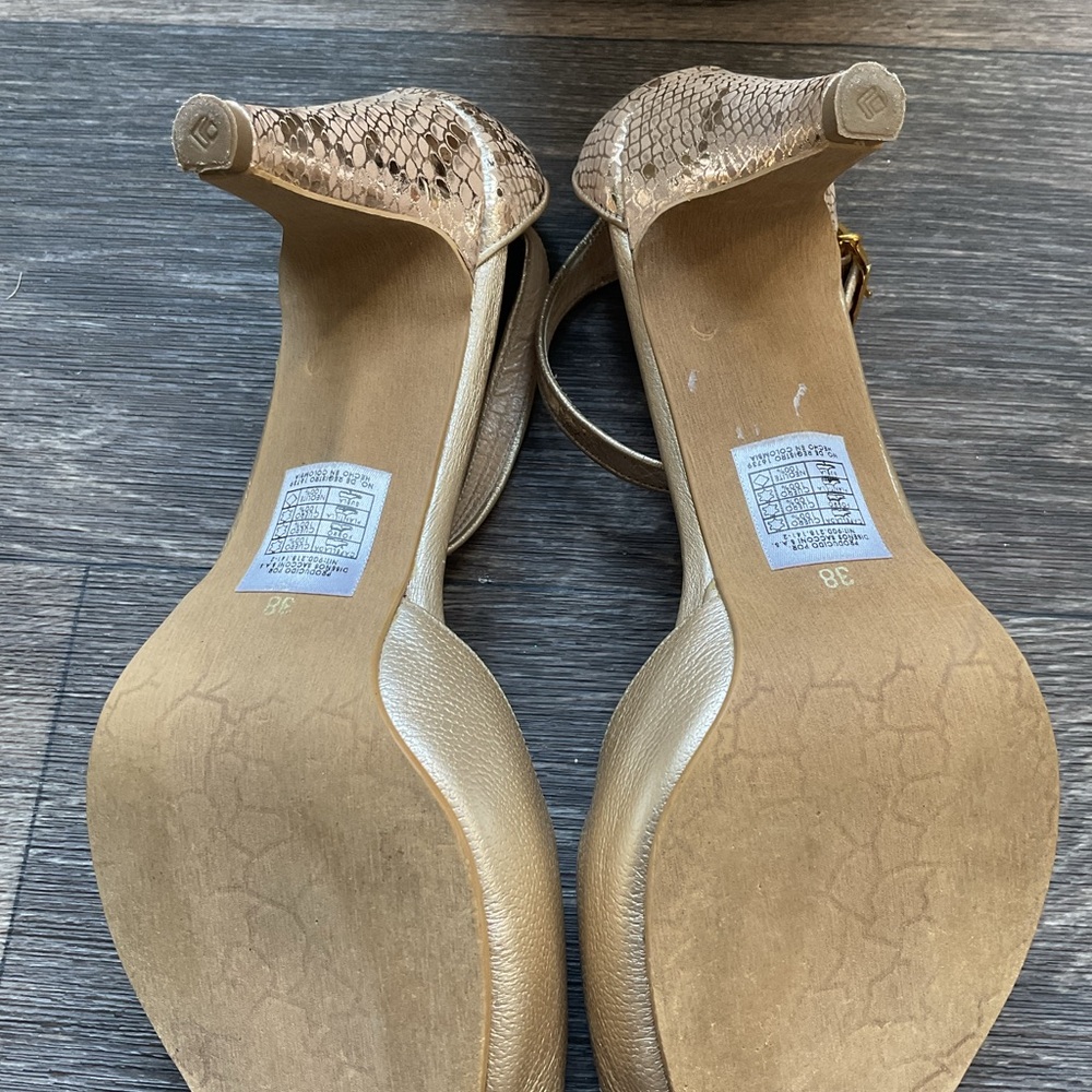 Soul Naturalizer Gold Ankle Strap Sandals Women’s Open Toe Dress Heels Size 8 - Picture 6 of 6